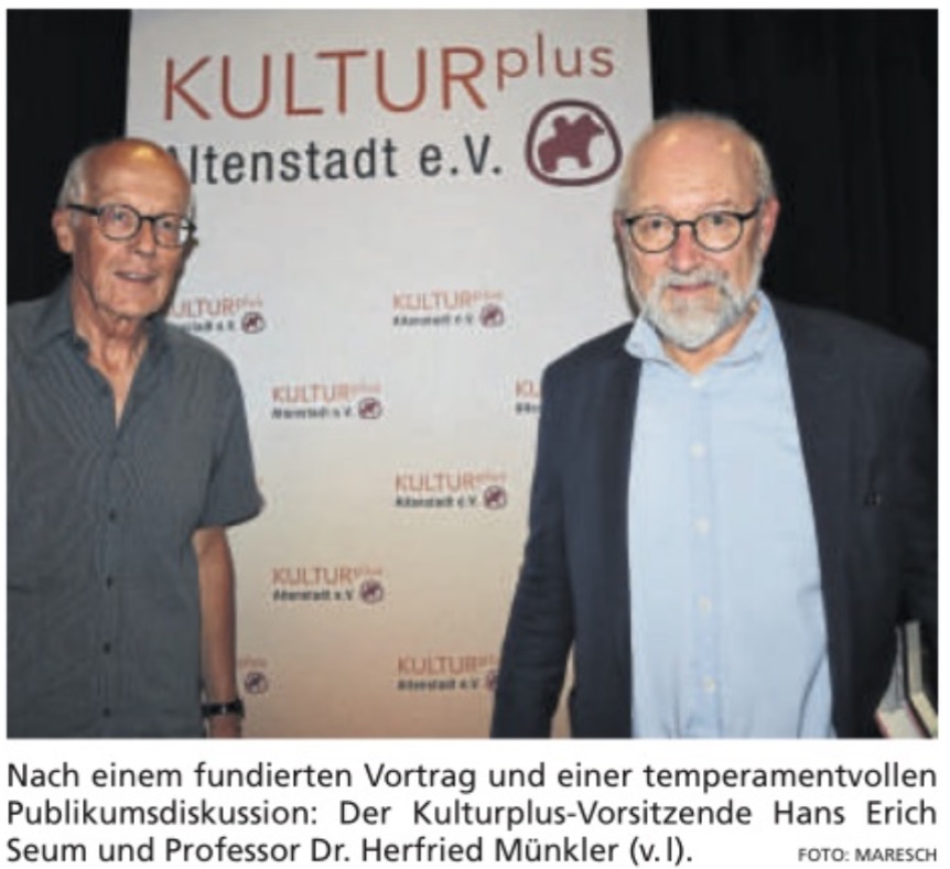 20250830 Lesung Prof Munkler Macht im Umbruch Bildschirmfoto vor Banner